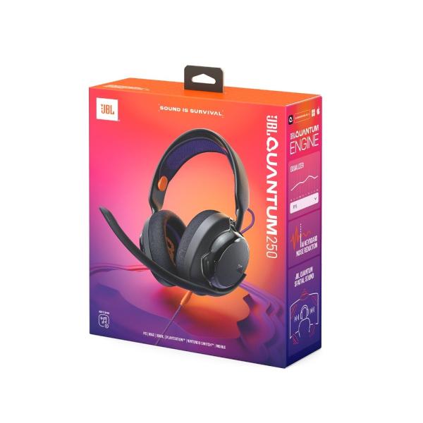 AUDIFONOS GAMING JBL QUANTUM 250 OVER-EAR CABLE NEGRO