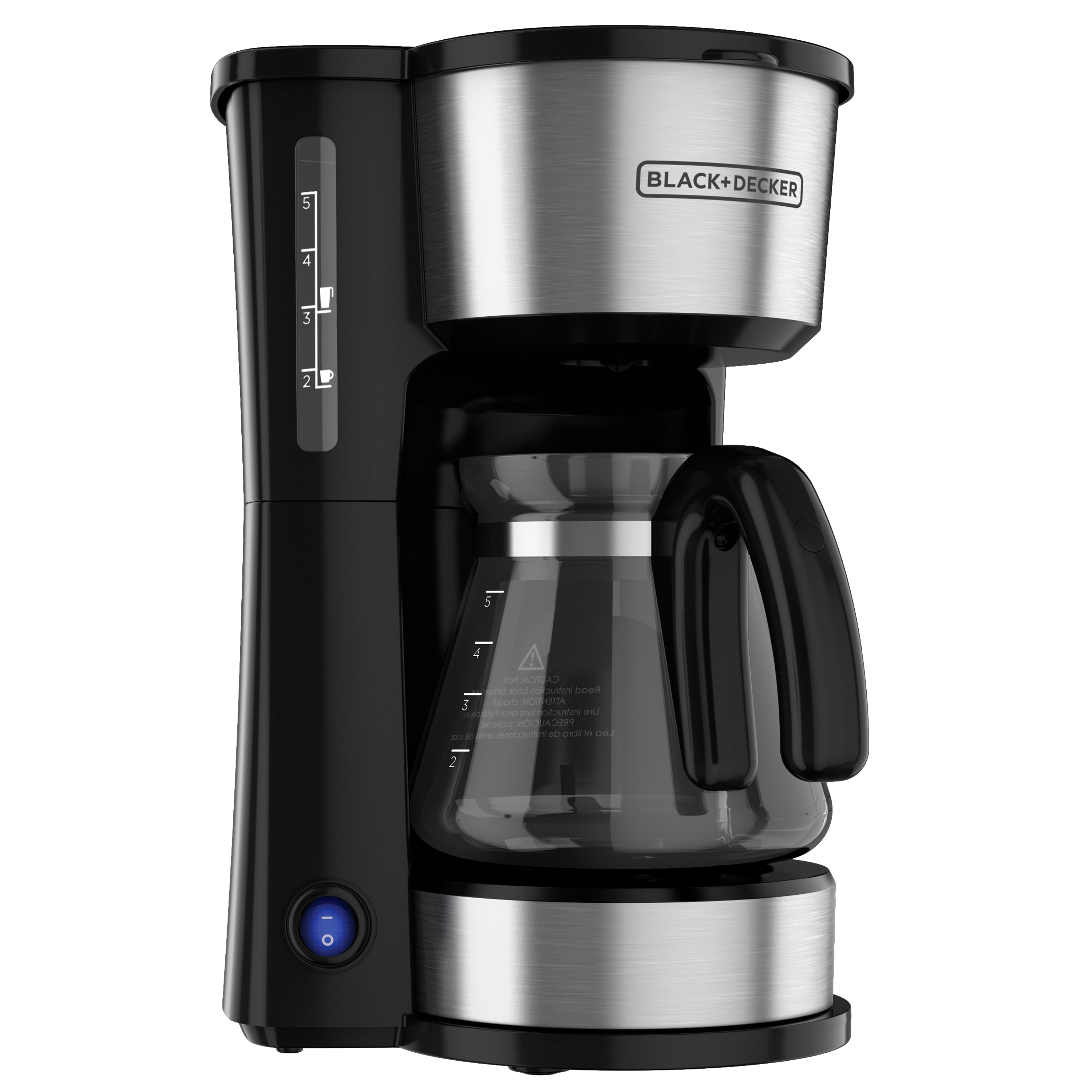 BLACK + DECKER CAFETERA 5 TAZAS INOX 4 EN 1 CM0755S-MX