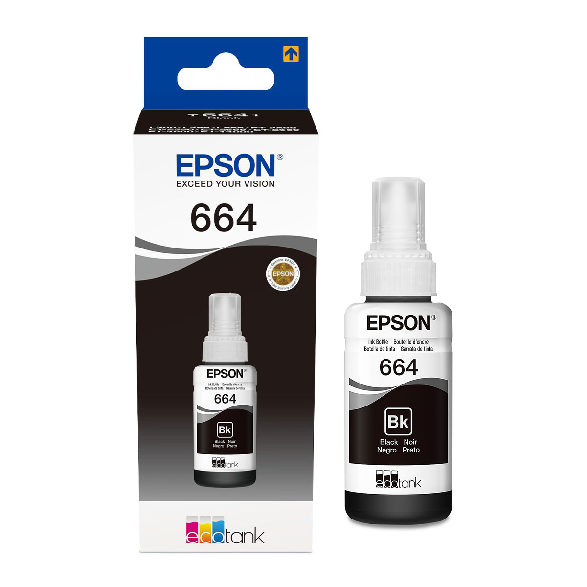EPSON BOTELLA TINTA NEGRA PARA L110-L210-L350-L355-L555 4000PAG T664120-AL