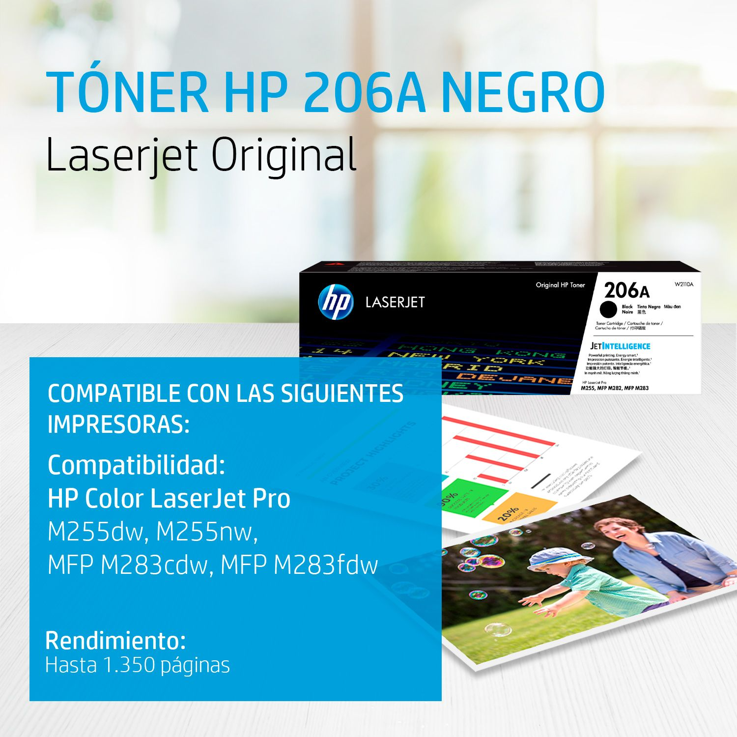 HP TONER NEGRO #206A W2110A