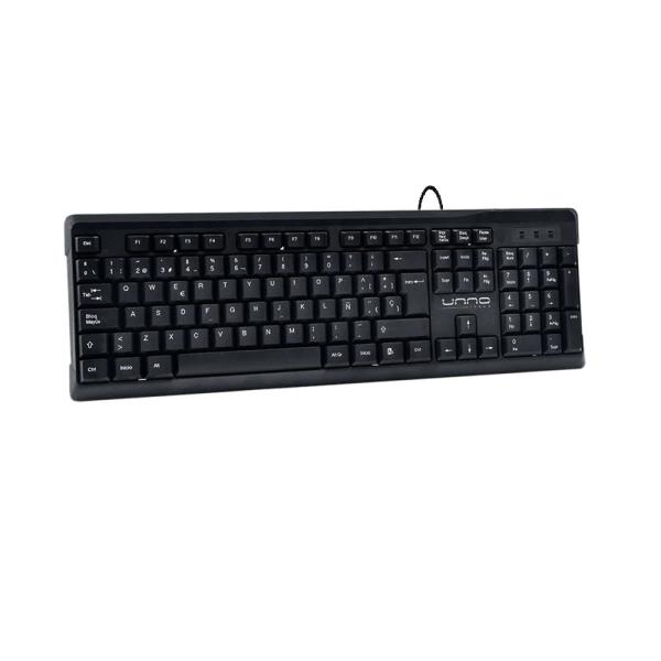 TECLADO UNNO TEKNO KLASS USB ESPAÑOL NEGRO