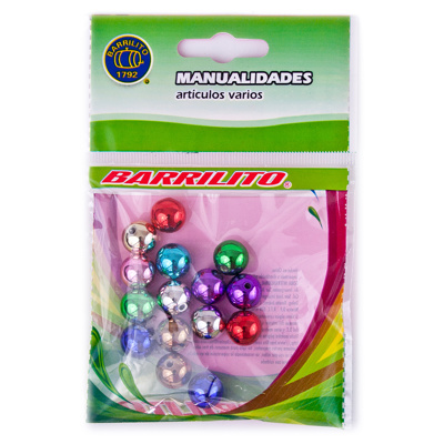 BARRILITO CUENTAS DE PLASTICO CP018 12 MM 15 PIEZAS