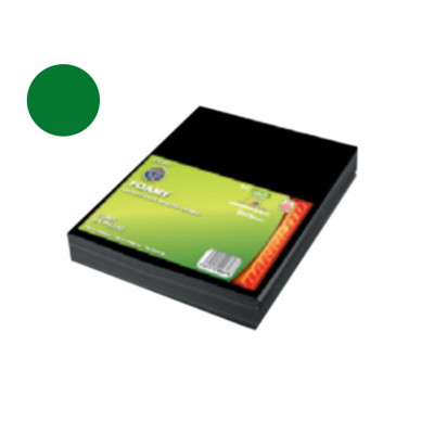 BARRILITO FOAMY CARTA TERCIOPELO VERDE PK 10 UNIDADES FLEVA007