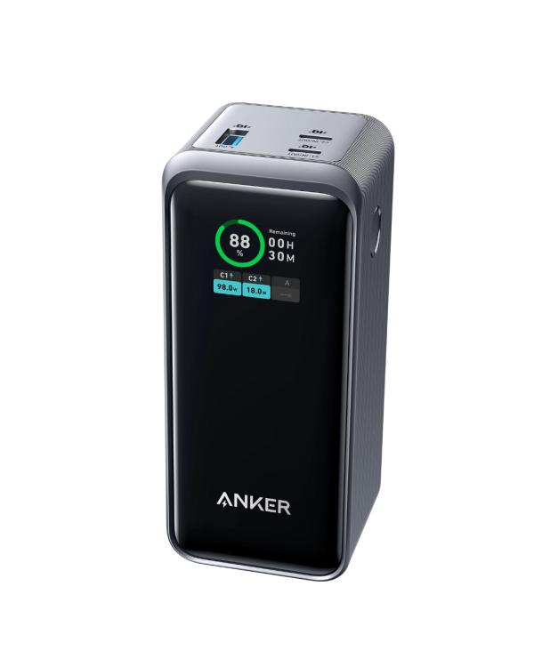 ANKER PRIME POWER BANK, 20K MAH PORTABLE CHARGER, 200W, SMART DIGITAL DISPLAY.