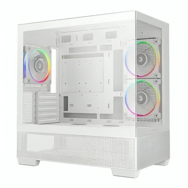 CASE ARGB DEEPCOOL CG380 3F WH MID TOWER VENTILADORES 3 DE 120 MM CON PANEL