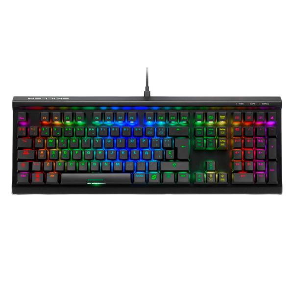 TECLADO GAMING RGB SHARKOON SKILLER SGK60 MECÁNICO ALÁMBRICO USB ESPAÑOL SWITCH
