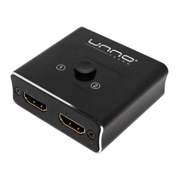 SWITCH UNNO TEKNO HB1201BK SWITCH HDMI BIDIRECTIONAL 2X1 / 1X2 4K 60HZ NO