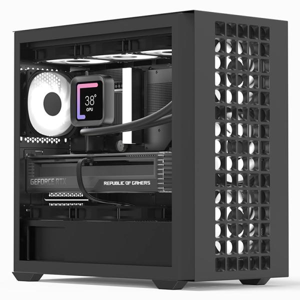 CASE RGB AEROCOOL D302A-G-BK-V1 MINI TOWER VENTILADORE 4 DE 120MM CON VIDRIO