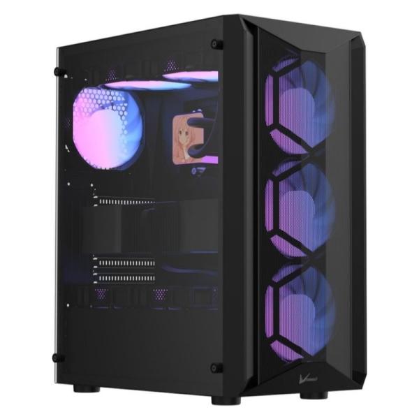 CASE ARGB FORMULA V LINE AIR POWER G1 PLUS BLACK MID TOWER VENTILADORES 6 DE