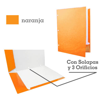BARRILITO FOLDER CARPETA CARTULINA NARANJA CNC2 PK 12 UNIDADES