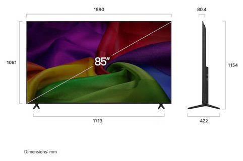 LG TELEVISOR 85" UHD 4K NANO SMART TV 85NU800BPSB