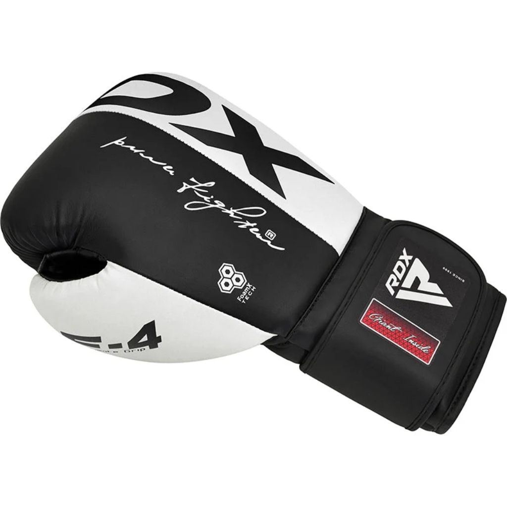 RDX F4 BOXING SPARRING GLOVES - WHITE - 14OZ