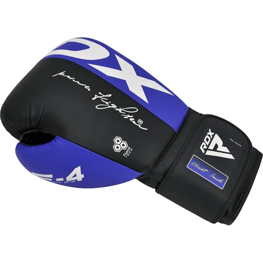RDX F4 BOXING SPARRING GLOVES - BLUE - 12OZ