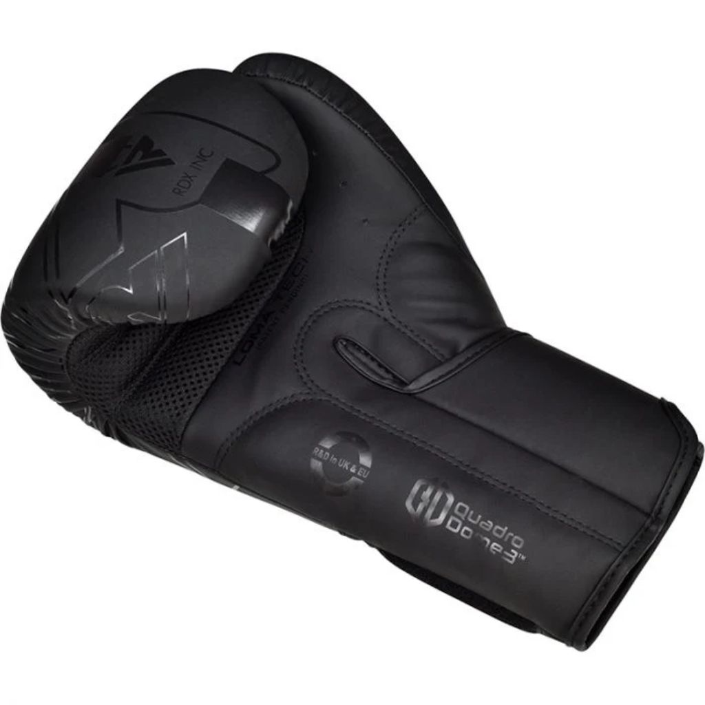 RDX F6 KARA BOXING TRAINING GLOVES - BLACK/BLACK - 16OZ