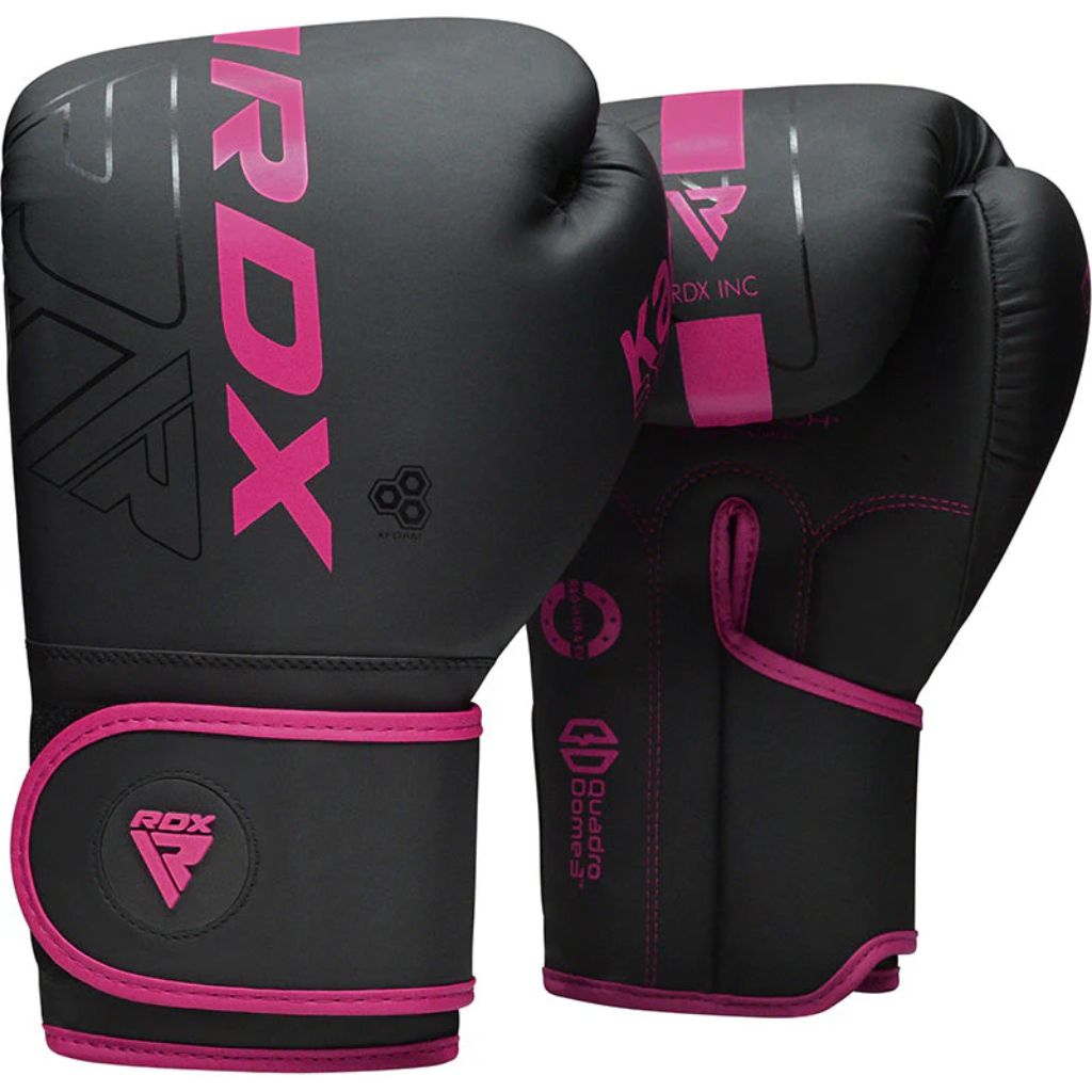 RDX F6 KARA BOXING TRAINING GLOVES - PINK - 14OZ