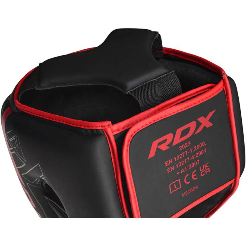 RDX F6 KARA HEAD GUARD - BLACK/RED - L