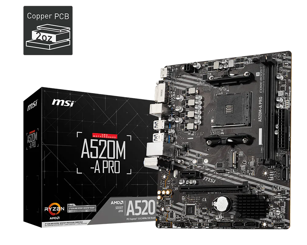 MSI MB A520M-A PRO AM4